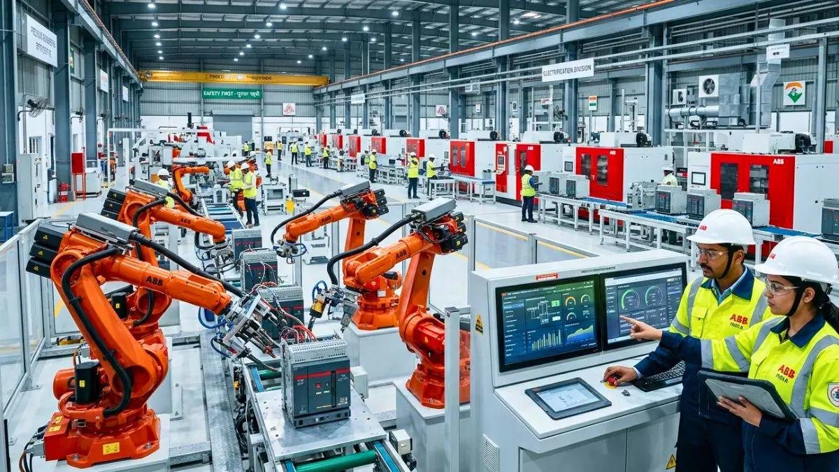 Manufacturing floor with robotics